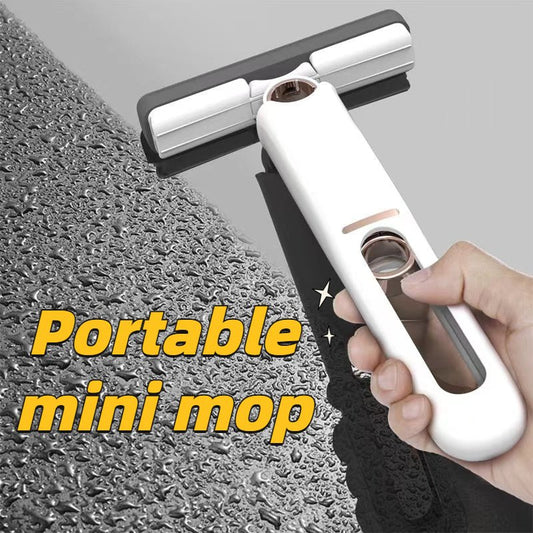 New Portable Self-NSqueeze Mini Mop, Lazy Hand Wash-Free Strong Absorbent Mop Multifunction Portable Squeeze Cleaning Mop Desk Window Glass Cleaner Kitchen Car Sponge Cleaning Mop Home Cleaning Tools - Voreza